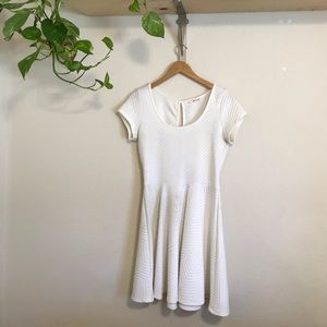Short flirty white summer dress